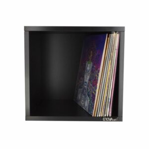 MEUBLE RANGEMENT 120 VINYLES FINITION NOIR VINYL BOX 120 BLACK Enova Hifi