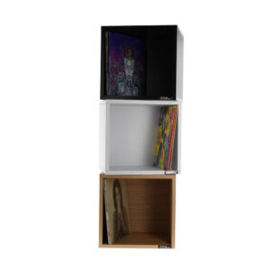 VINBOX120WH MEUBLE RANGEMENT 120 VINYLES FINITION BLANC Enova Hifi