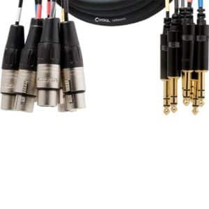MULTIPAIRE REAN 8 XLR FEMELLE 8 JACK STEREO MALE 3M Cordial