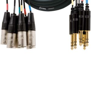 MULTIPAIRE REAN 8 XLR MALE 8 JACK STEREO MALE 5M CORDIAL Cordial