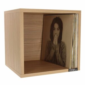 VINBOX120SWE MEUBLE RANGEMENT 120 VINYLES FINITION BOIS Enova Hifi
