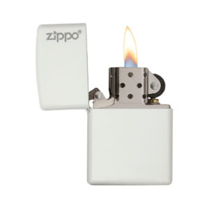 WHITE MATTE LOGO Zippo