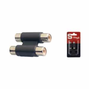 Adaptateur audio monobloc – Double RCA fem./ double RCA fem Audiophony
