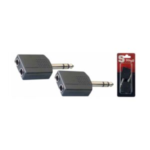 Adaptateur, 2 x jack femelle vers 1 x jack mâle, 2 pièces Audiophony