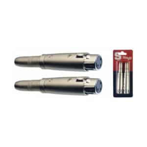 Adaptateur JACK fem.stéréo/ XLR fem. symétrique – 2 pcs sous blister Audiophony