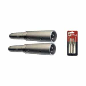 Adaptateur JACK fem.stéréo/ XLR mâle symétrique – 2 pcs sous blister Audiophony