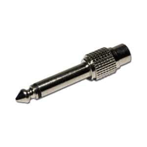 ADAPTATEUR RCA FEMELLE JACK 6.35 MALE MONO METAL Audiophony - Adaptateurs audio - Sonowest