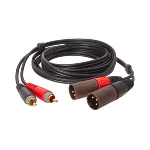 CABLE DOUBLE XLR MALE RCA MALE DE 3 METRES Klotz