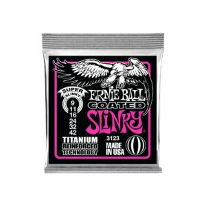 P03123 TITANIUM SUPER SLINKY 9-42 Ernie Ball - Accessoire et pièce détachée musique - Sonowest