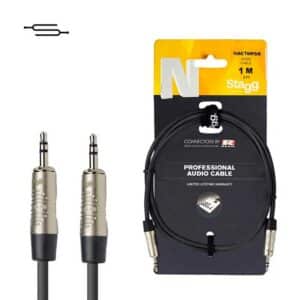 Série N, câble audio, mini jack/mini jack (m/m), stéréo, 1 m Stagg