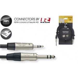 Série N, câble audio, mini jack/jack (m/m), stéréo, 3 m Stagg