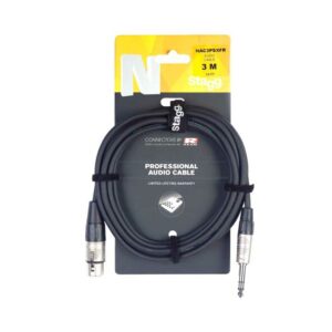 Série N, câble audio, jack/XLR (m/f), stéréo, 3 m Stagg