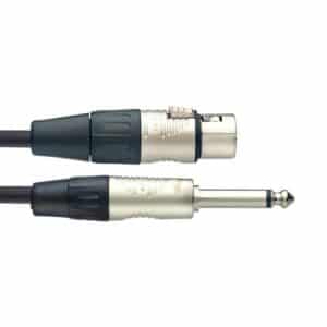 Câble de microphone, XLR/jack (f/m), 10 m Stagg