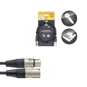 Câble de microphone XLR/XLR (m/f), 1 m, série N Stagg