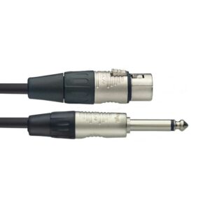 Câble de microphone, XLR/jack (f/m), 1 m Stagg
