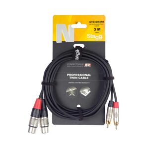 Câble bretelle, RCA/XLR (m/f), 3 m, série N Stagg