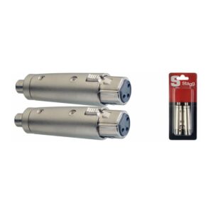 Adaptateur RCA fem./ XLR fem. – 2 pcs sous blister Stagg