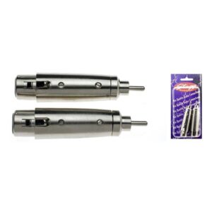 Adaptateur XLR fem./ RCA mâle – 2 pcs sous blister Stagg