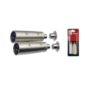 Adaptateur RCA fem./ XLR mâle – 2 pcs sous blister Stagg