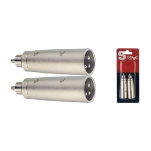 Adaptateur XLR mâle/ RCA mâle – 2 pcs sous blister Stagg