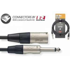 Double câble mono XLR (M) - Jack pour ampli et table de mixage, 9 mètres