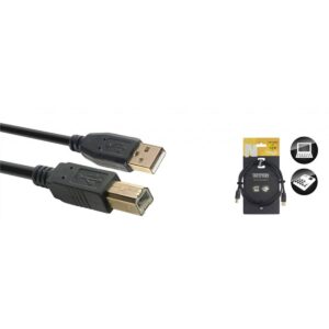 Câble USB 2.0, USB A/USB B (m/m), 1,5 m Stagg
