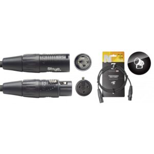 Câble DMX, XLR/XLR (m/f) (3 broches), 1,5 m, N-series Stagg
