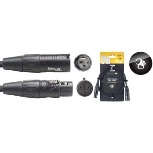 Câble DMX, XLR/XLR (m/f) (3 broches), 1 m, N-series Stagg