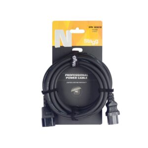 Série N, rallonge de câble secteur, IEC/IEC (f/m), 1,5 m Stagg