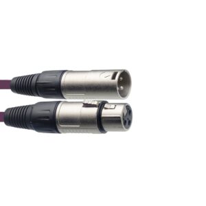 Câble de microphone XLR/XLR (m/f), 10 m, violet Stagg