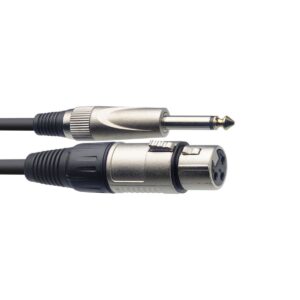 Câble de microphone XLR/jack (f/m), 10 m Stagg