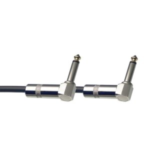 Câble de patch mono, jack/jack (m/m, coudé), 60 cm, métal Stagg