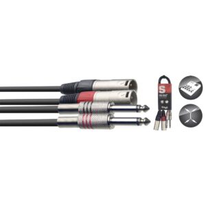 Câble bretelle, XLR/jack (m/m), 3 m Stagg