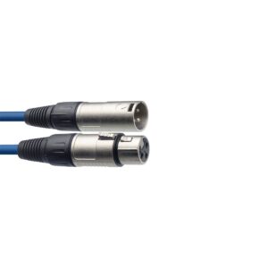 Câble de microphone XLR/XLR (m/f), 6 m, bleu Stagg - Câblage - Sonowest