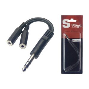 Câble adaptateur 1 x JACK mâle stéréo/ 2 x mini jack fem. mono Stagg