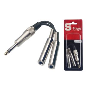 Câble adaptateur 1 x JACK mâle stéréo/ 2 x jack fem. mono Stagg