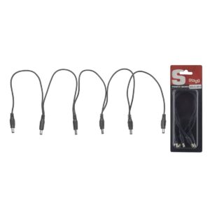 Câble d’alimentation pour 5 pédales d’effets , DC/DC (m/f, 5/1), noir Stagg