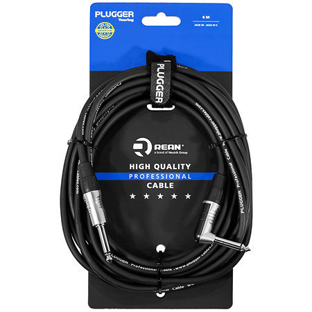 Câble Jack 6.35 / Jack 6.35 Coudé 6m Touring Plugger – Image 3