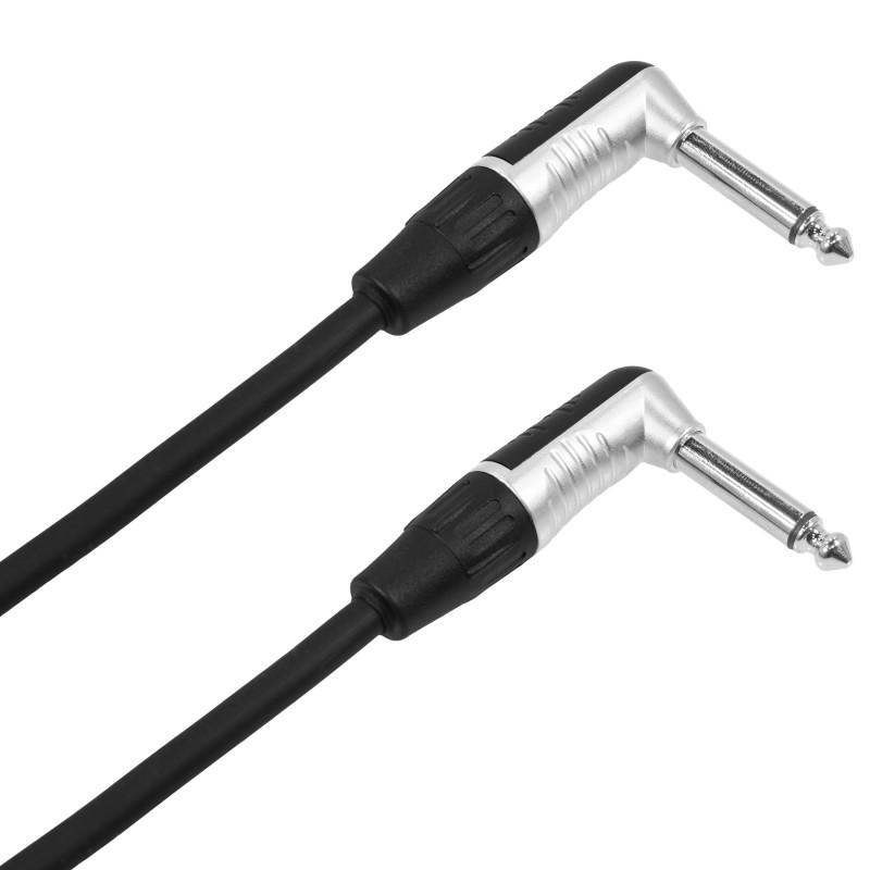 Câble Jack 6.35 Coudé / Jack 6.35 Coudé 6m Touring Plugger