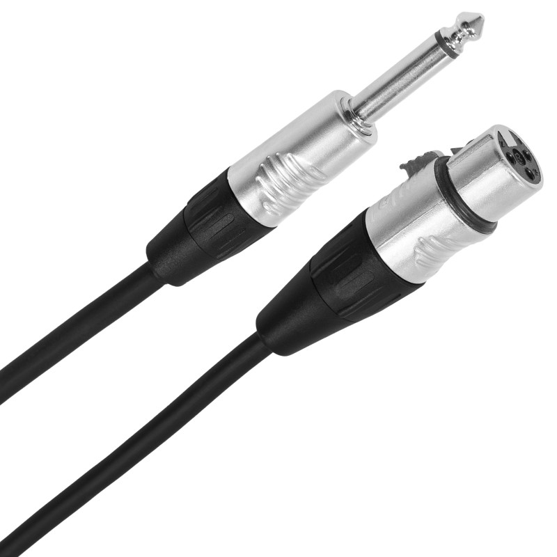 Câble Xlr femelle Jack 6.35 mono 1m Touring Plugger