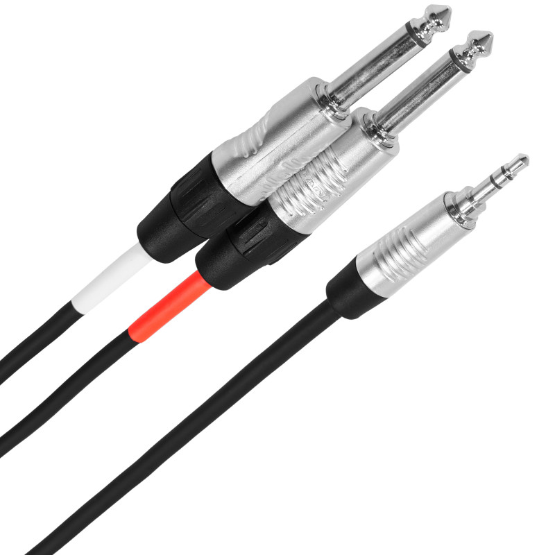 Câble Mini-Jack/ 2xJack 6.35 1M Touring Plugger