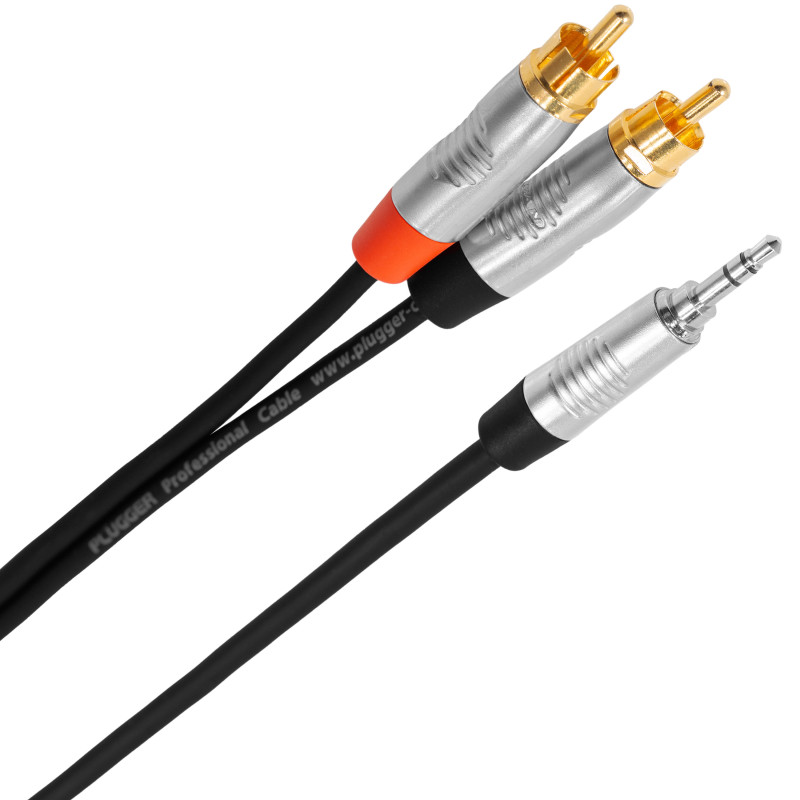 Câble Mini-Jack/ 2xRCA 10M Touring Plugger
