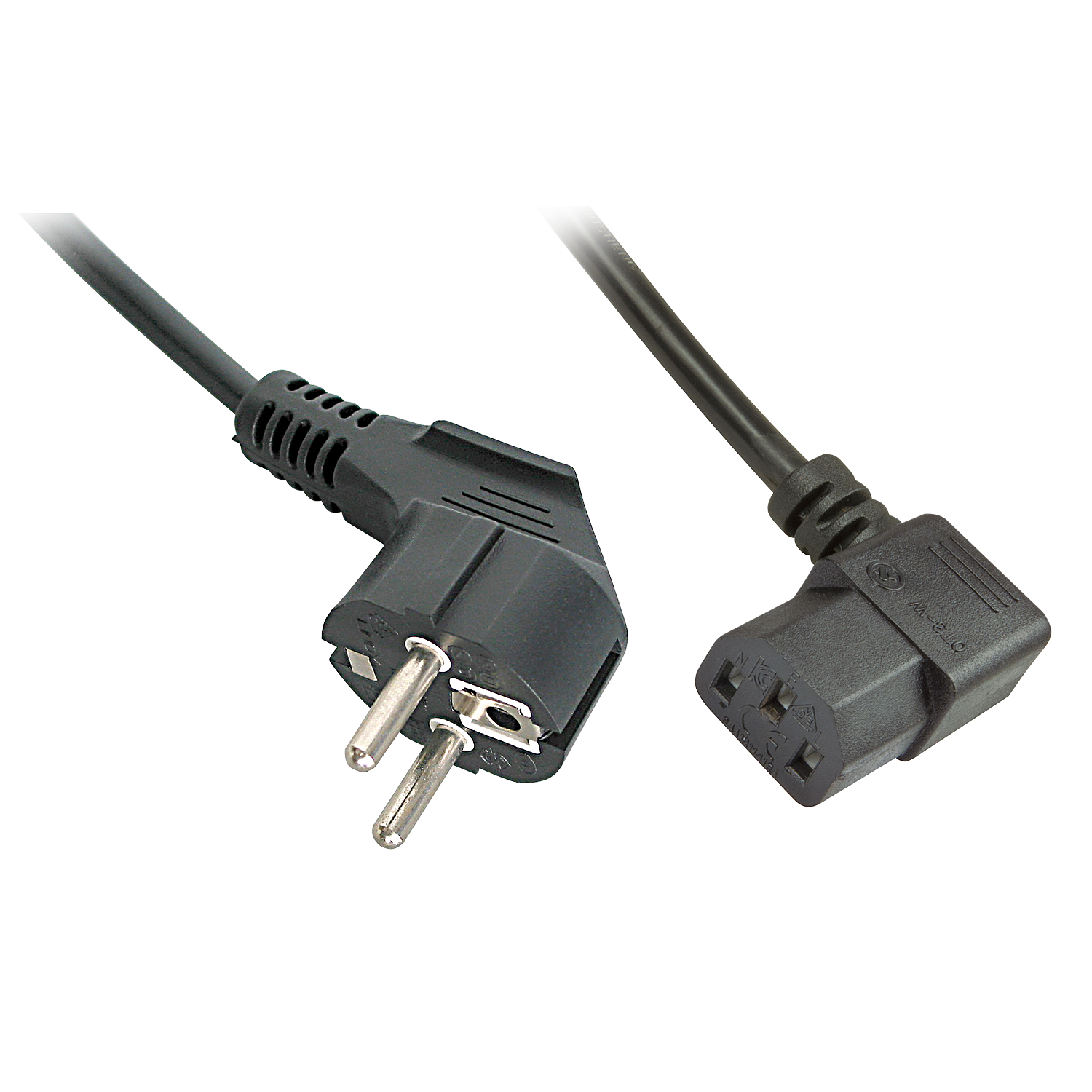 Câble secteur Schuko vers C13 coudé Lindy - Alimentations CEE/Schuko - Sonowest