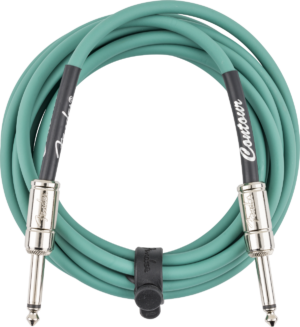 Câble jack Contour Series, 5,5 m, coloris Sherwood Green. Fender - Câbles JACK/JACK - Sonowest