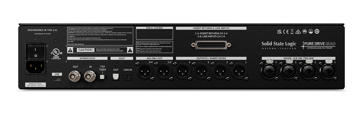 PUREDRIVE-QUAD SSL - Préamplificateurs - Sonowest