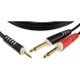 cable Y – léger TRS 3,5 mm – 2x TS 6,3 mm 1m Klotz - Câbles MINI-JACK/JACK - Sonowest