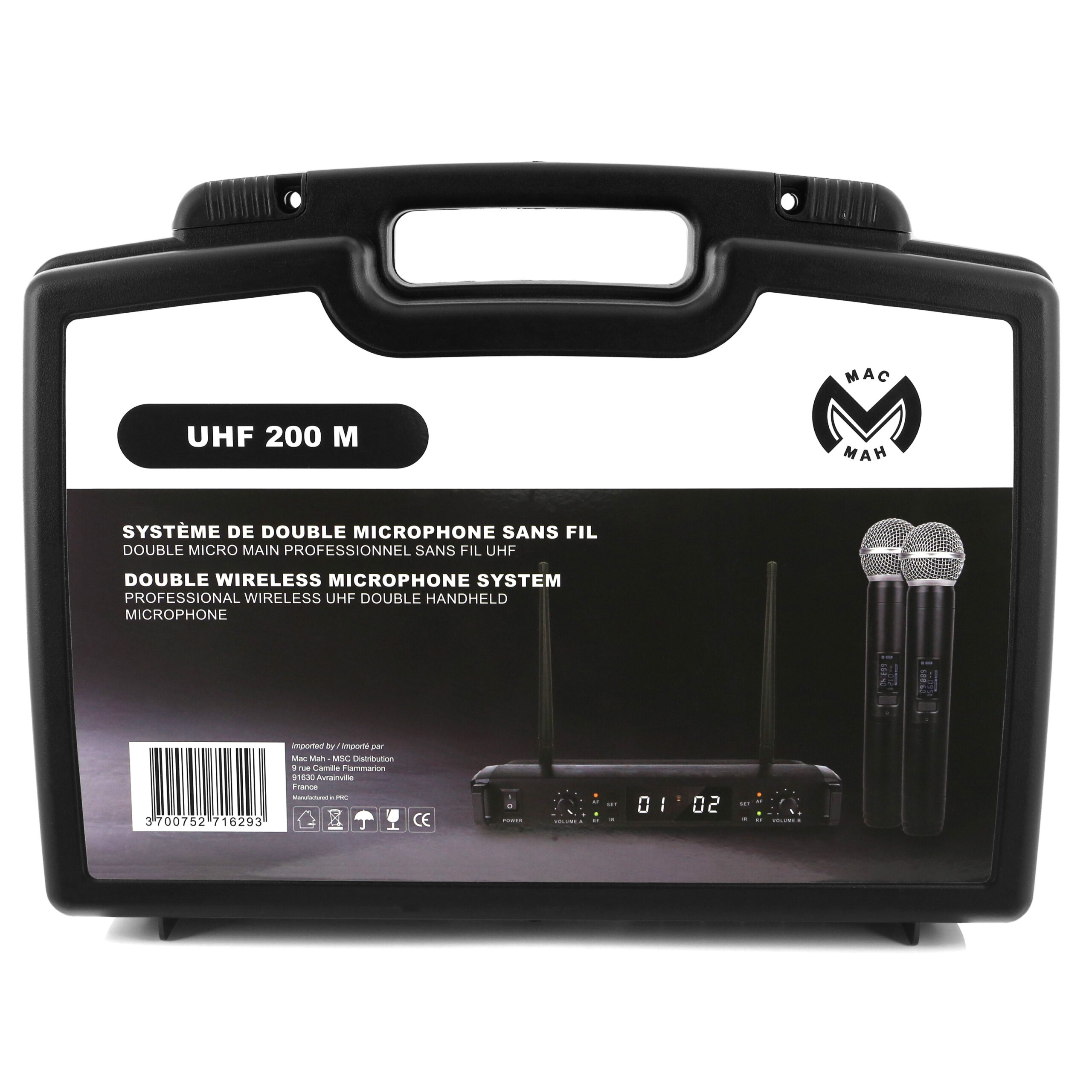 Pack UHF 200 M + Micro serre-tête (la paire) Mac Mah - Micros HF main - Sonowest