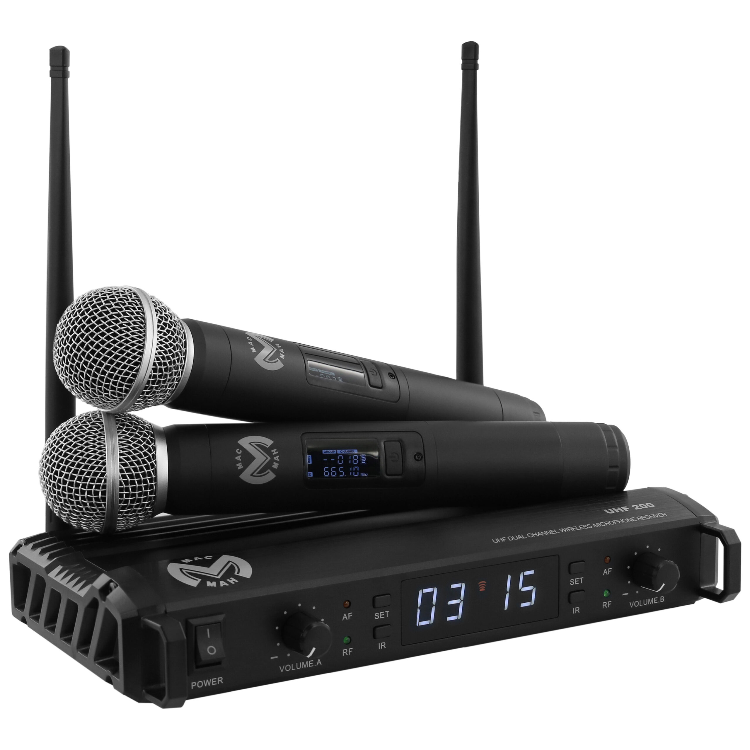 Pack UHF 200 M + Micro serre-tête (la paire) Mac Mah - Micros HF main - Sonowest