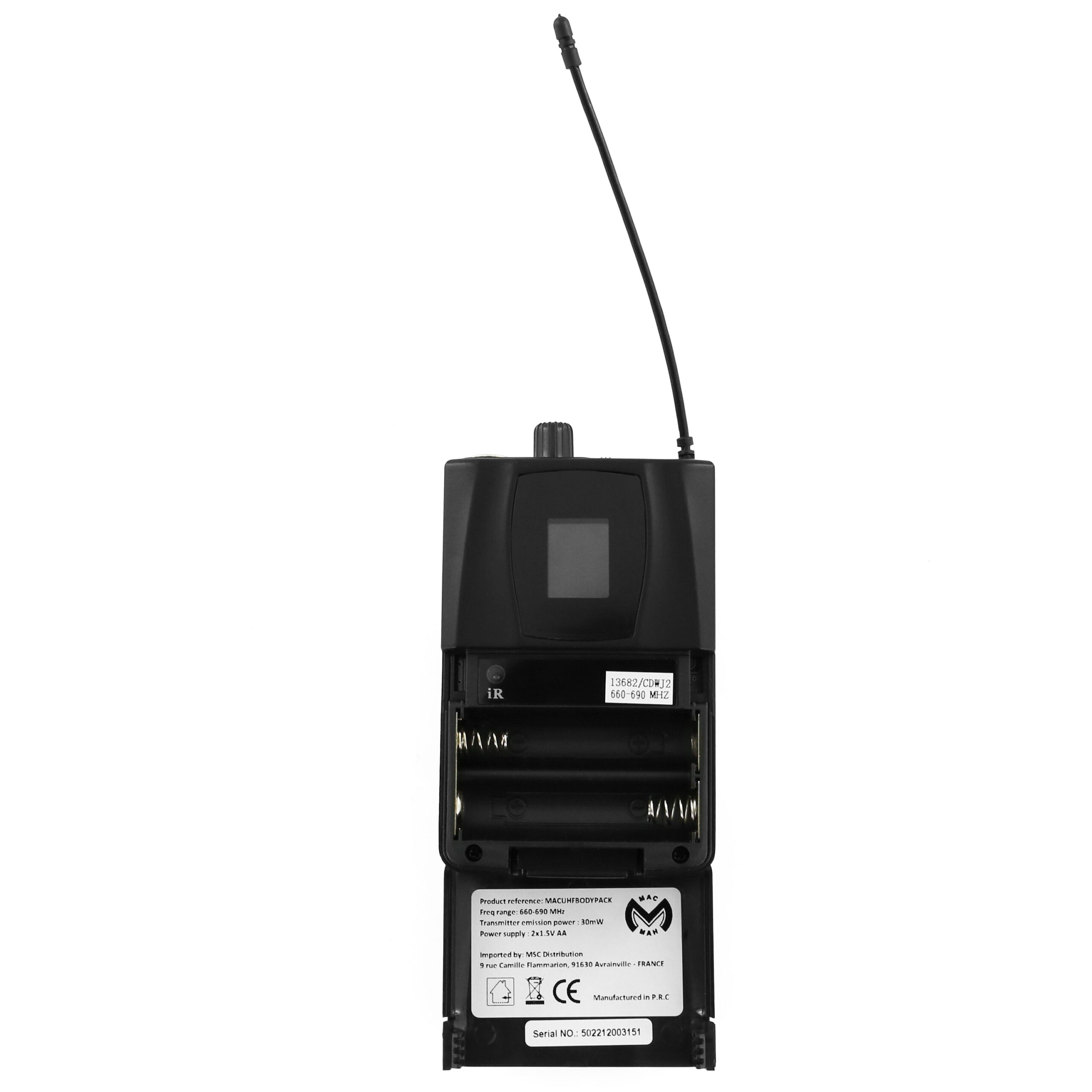 Pack UHF 200 M + Micro serre-tête (la paire) Mac Mah - Micros HF main - Sonowest
