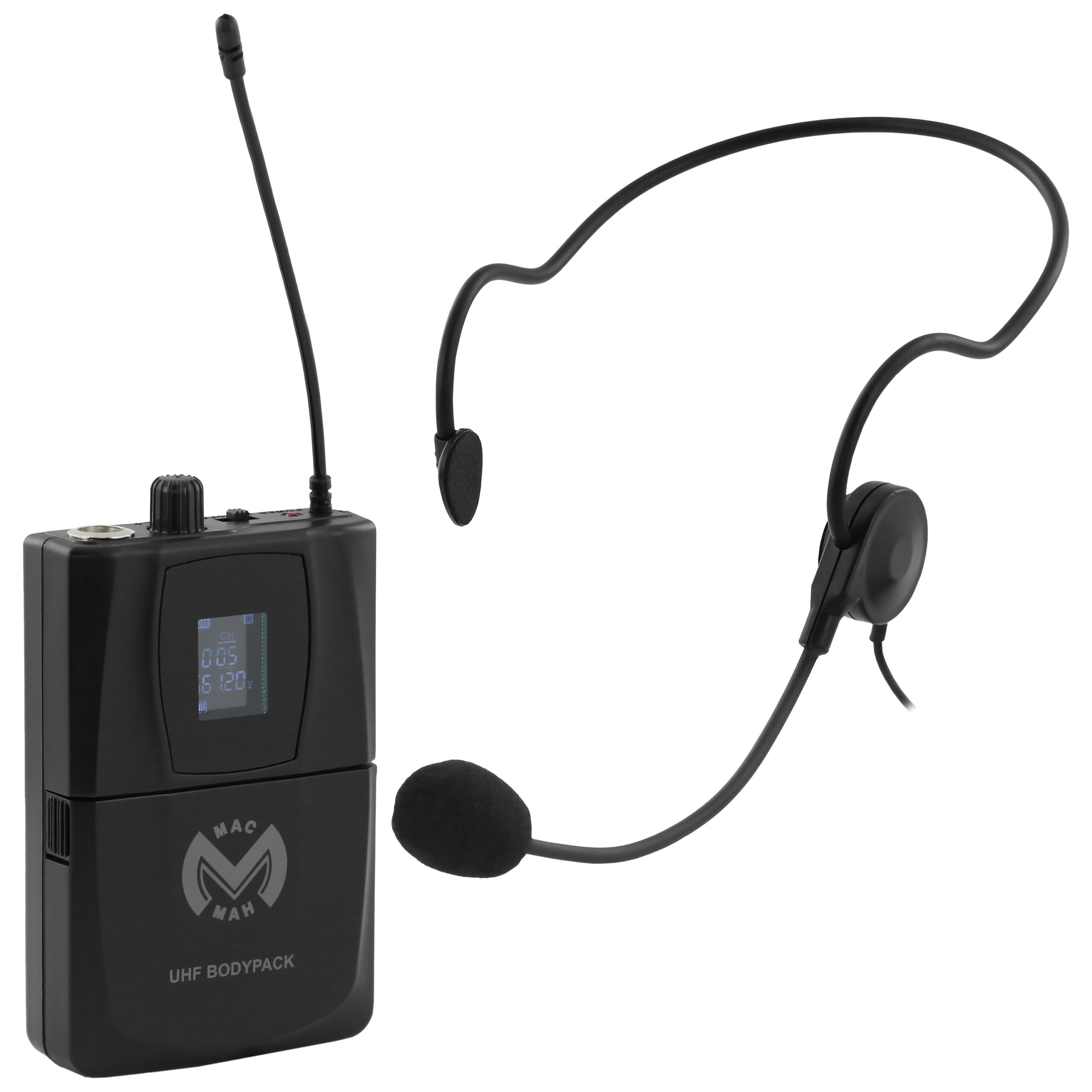 Pack UHF 200 M + Micro serre-tête (la paire) Mac Mah - Micros HF main - Sonowest